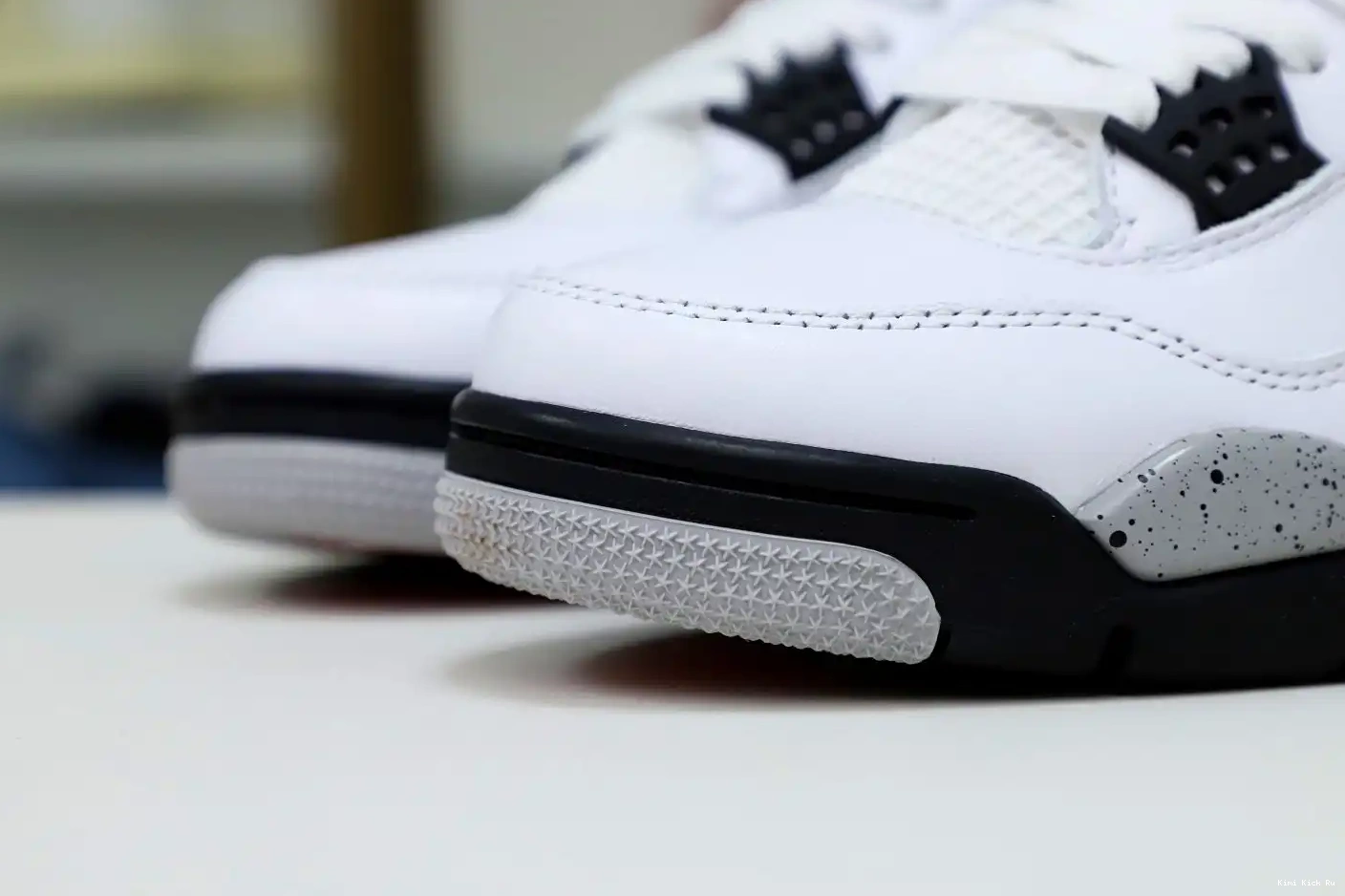 White Jordan 4 Kimikick Retro Air Cement 0328